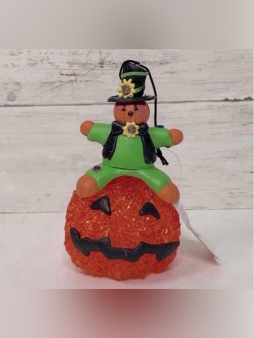 Vintage NEW LED Light -Up Pumpkin Ornament